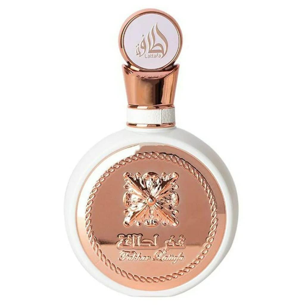 Lattafa Fakhar Rose Eau de Parfum 3.4 fl oz - women's floral rose fragrance bottle, UAE perfume