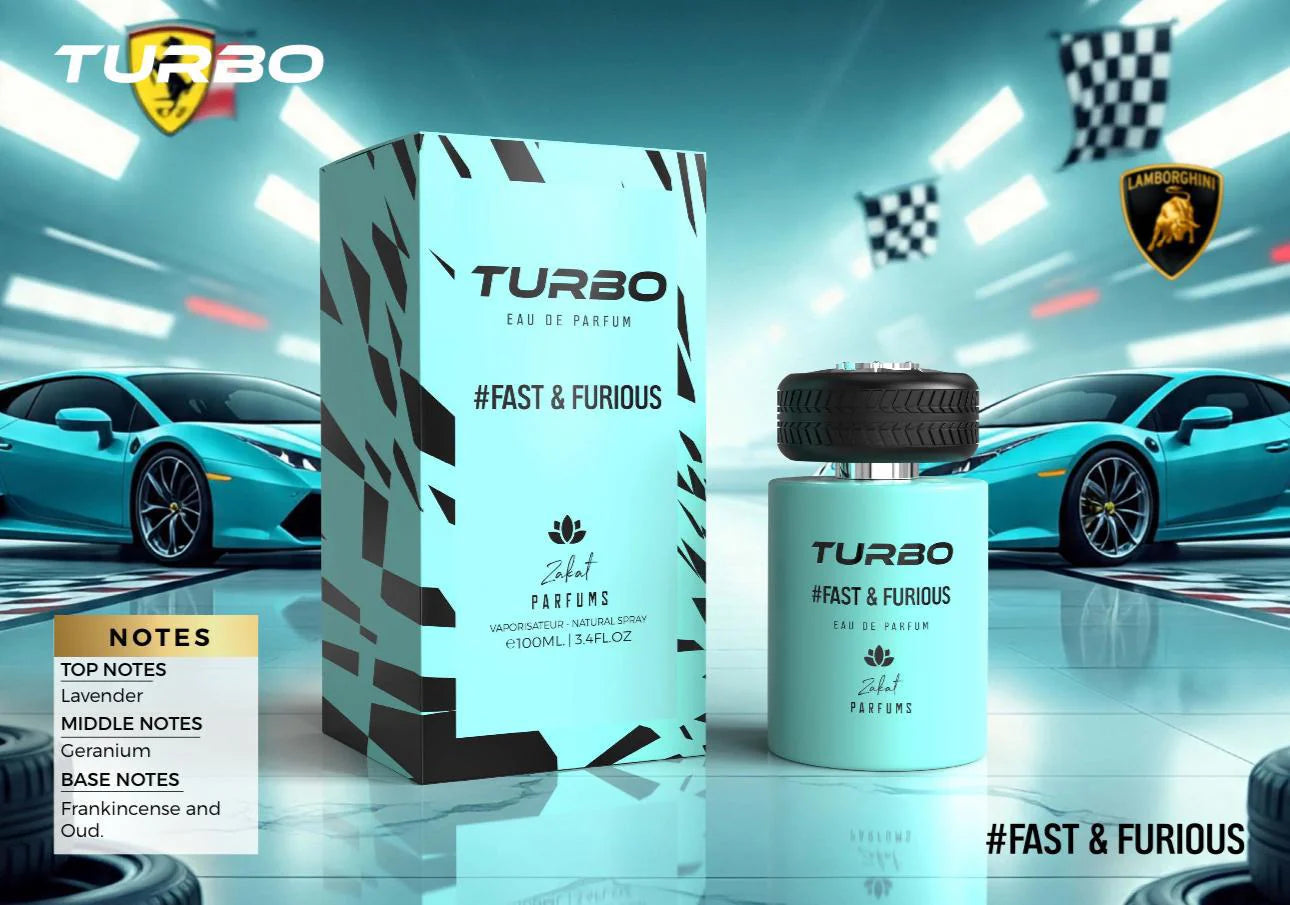 TURBO FAST & FURIOUS MEN EDP - 100ML (3.40z) by ZAKAT