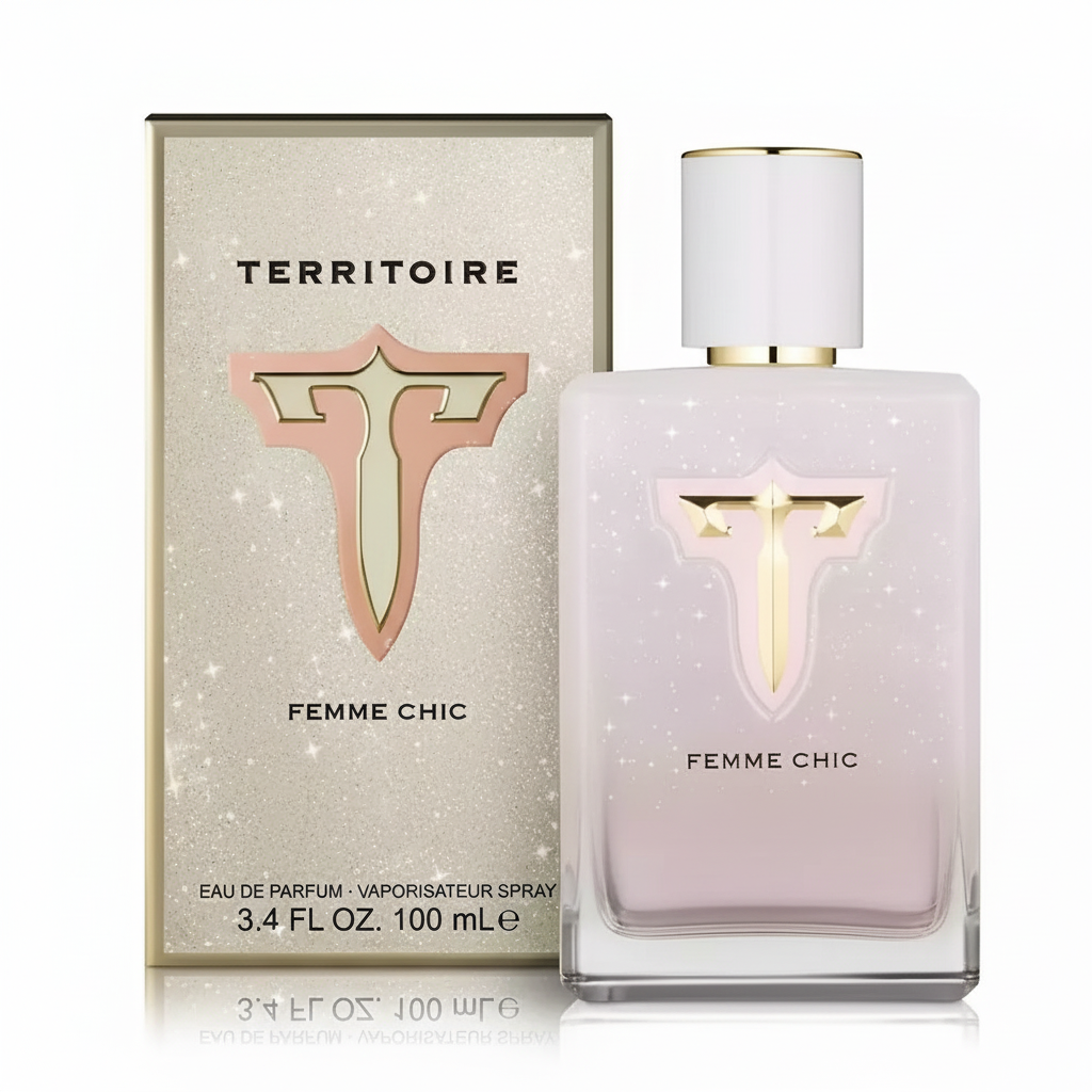 Territoire Femme Chic EDP 3.4 fl oz - luxury fruity floral perfume with box for women.